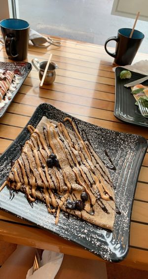 vegan sweet crepe! at Our Crepes & More in Wilmington