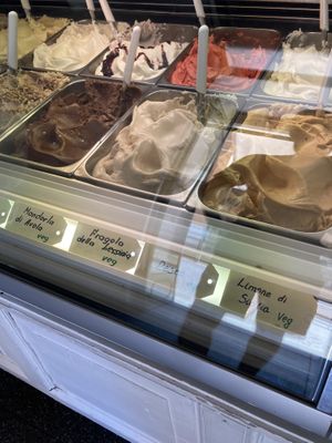 Gelato flavours at L'arte del Gelato in Verona