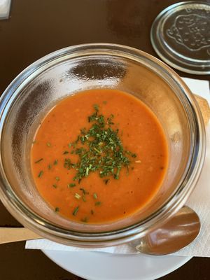Tomaten-Kokos-Suppe at Kaffeeflut in Wittdun