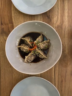 Dumplings with mushrooms  at Pezetarian in Cartagena