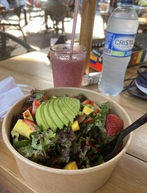 Ensalada Tropical (ask for extra dressing)  at Pezetarian in Cartagena