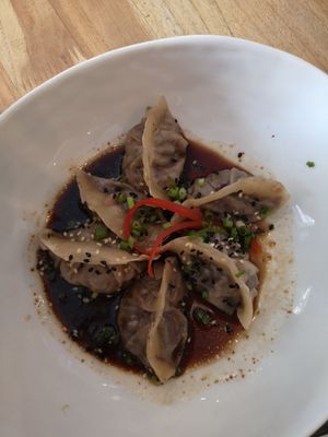Veggie Gyozas at Pezetarian in Cartagena