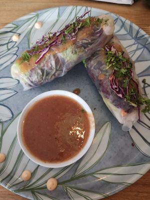 Vietnamese rolls at Pezetarian in Cartagena