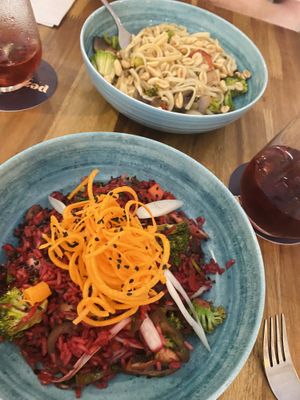 Arroz de Huerta and Veggie Noodles  at Pezetarian in Cartagena