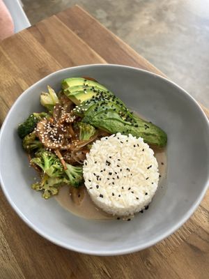 Veggie stir fry  at Pezetarian in Cartagena