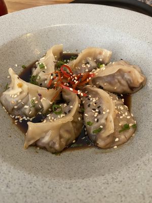 Gyozas  at Pezetarian in Cartagena
