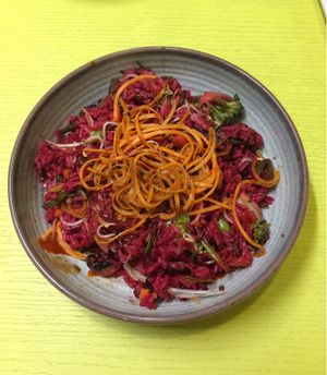 Del Campo - veggie wok rice  at Pezetarian in Cartagena