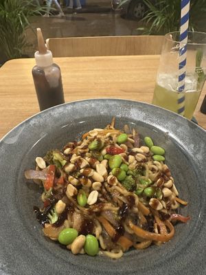 Veggie noodles  at Pezetarian in Cartagena