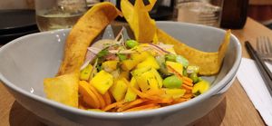 Mango cerviche at Pezetarian in Cartagena