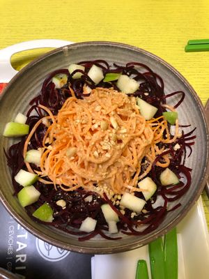 Fideos Frios - Crema de Mani at Pezetarian in Cartagena