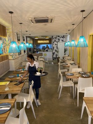 View from the entrance at Pezetarian in Cartagena