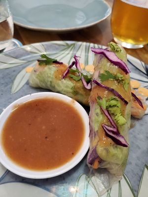 Spring Rolls at Pezetarian in Cartagena