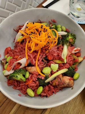 Purple Rice Bowl at Pezetarian in Cartagena