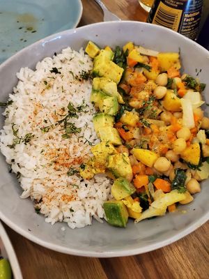 Curry at Pezetarian in Cartagena