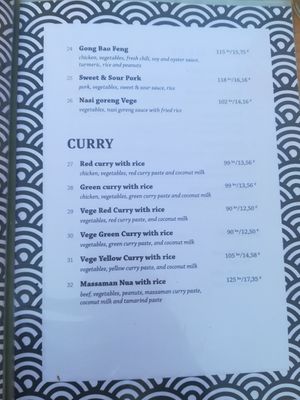 Alle Vege Currys are actually vegan and with tofu at Spice in Hvar