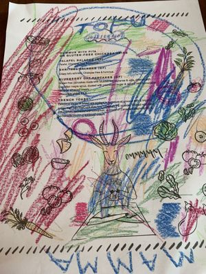 Kids menu  at Chickpea Restaurant in Vancouver