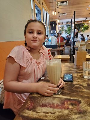 London fog milkshake at Chickpea Restaurant in Vancouver