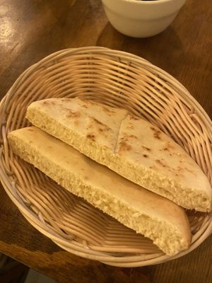 Pita bread  at Chickpea Restaurant in Vancouver