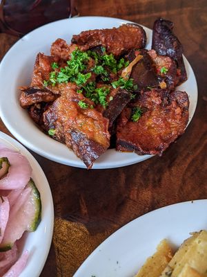 Aubergine tapas at Chickpea Restaurant in Vancouver