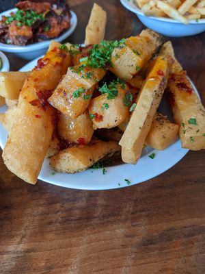 Chickpea fries at Chickpea Restaurant in Vancouver