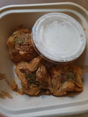 Baklava at Chickpea Restaurant in Vancouver