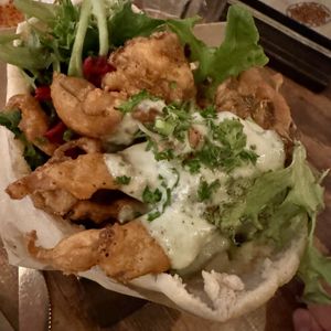   at Chickpea Restaurant in Vancouver