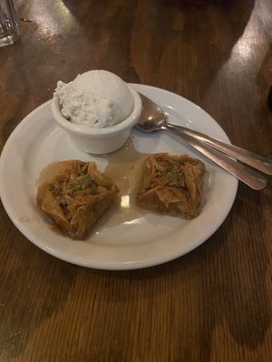 The lumberjack baklava, LOVED it  at Chickpea Restaurant in Vancouver