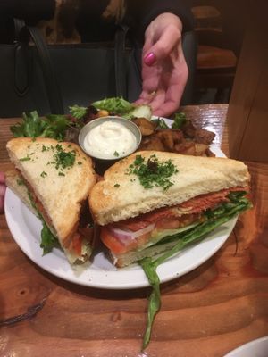 Bacado sandwich  at Chickpea Restaurant in Vancouver