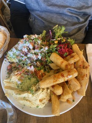 Cauliflower plate  at Chickpea Restaurant in Vancouver