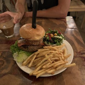 Apex burger  at Chickpea Restaurant in Vancouver