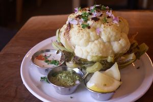 Cauliflower of life  at Chickpea Restaurant in Vancouver