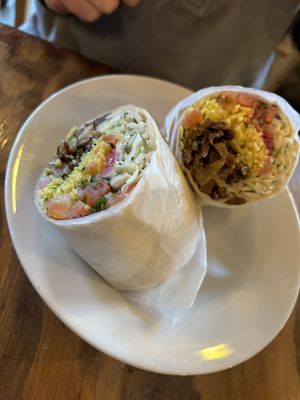 Chicksteak burrito   at Chickpea Restaurant in Vancouver