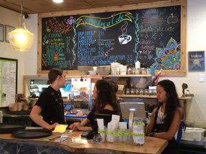 Bar area at Chickpea Restaurant in Vancouver
