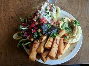 Cauliflower of Life platter at Chickpea Restaurant in Vancouver