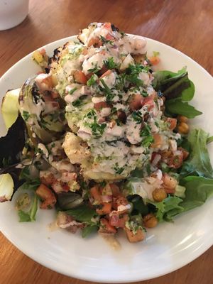 Cauliflower Life Salad bowl.   Delicious but a little spicy for me  at Chickpea Restaurant in Vancouver