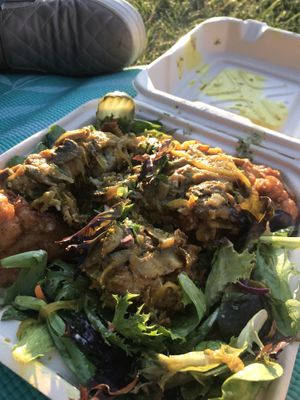 Gf takeaway salad at Chickpea Restaurant in Vancouver