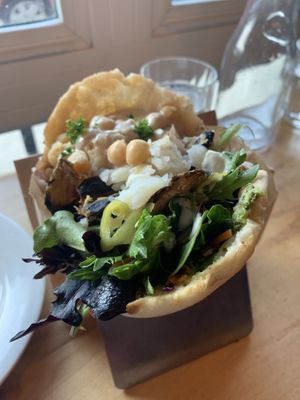Sabich Pita at Chickpea Restaurant in Vancouver