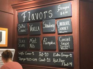 Board at Hedonist Artisan Ice Cream in Rochester