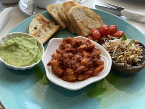 Yummy vegan breakfast ! at Nutmegs Patisserie  in Gillingham