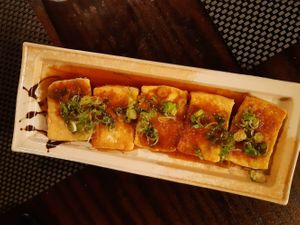 Tofu steak at Itadakizen in Shrewsbury