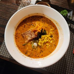 Spicy ramen (if I remember rightly) at Itadakizen in Shrewsbury