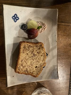 Banana bread   at Itadakizen in Shrewsbury