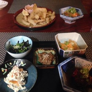Chef’s omakase plus some deep fried seaweed   at Itadakizen in Shrewsbury