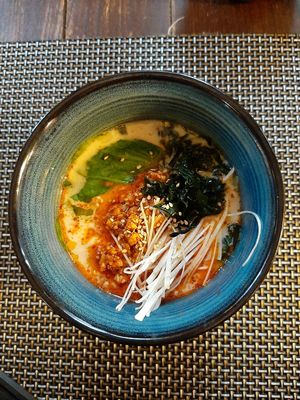 Coconut cream ramen at Itadakizen in Shrewsbury