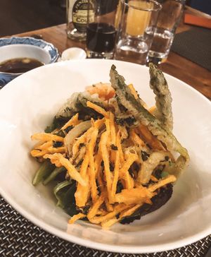 Tempura veg at Itadakizen in Shrewsbury