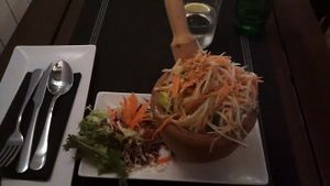 Som Tum (spicy green papaya salad) at Thai Corner in Alicante