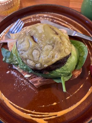 Portobello mushroom was delicious !  at Cafe Berlin in Akureyri