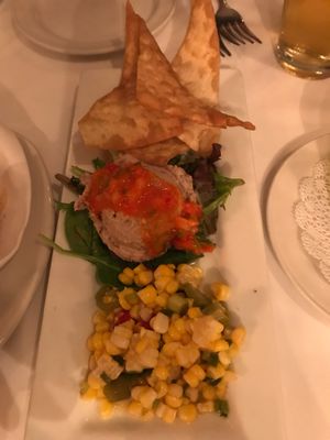 Boiled peanut hummus at Magnolias in Charleston