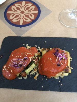 Stuffed zucchini vegan  at La Bartola in Sevilla