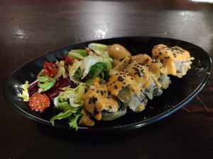 Vegan Tempura Sushi Tapa at La Bartola in Sevilla
